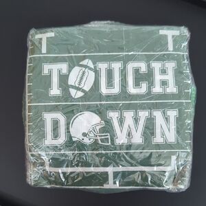 Green Touchdown Football Napkins And Plates.